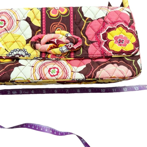Vera Bradley NWOT KNOT JUST A CLUTCH Purse 12" Handle brown floral quilted boho - Picture 11 of 11